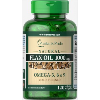 Flax Oil 1000mg 120 Rapid Release Softgels