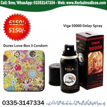 Durex Love Multiflower (3 condoms) with Viga 50000 Delay Spray