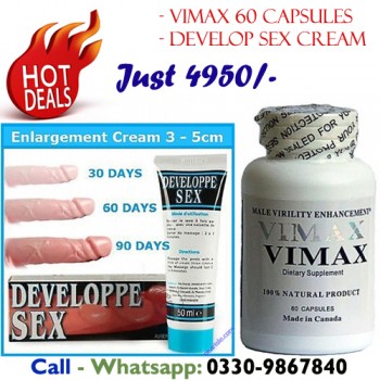 100% Original Vimax with Develop Sex Cream Just 4950/-